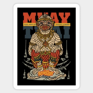 Muay Thai Tattoo Hanuman The Art of Eight Limbs Sticker